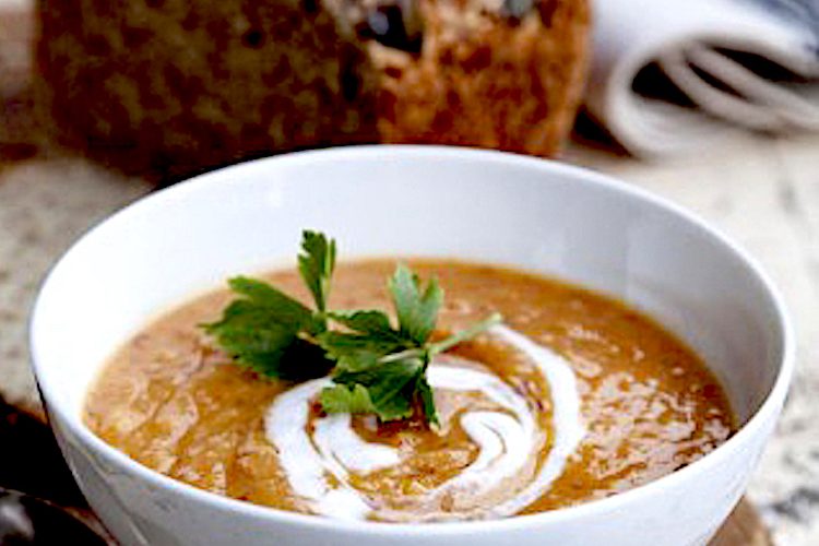 Crema picante de alubias y verduras